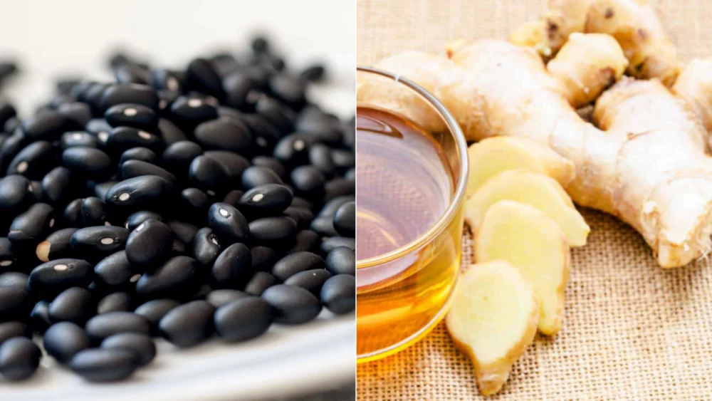 آب لوبیا سیاه و زنجبیل