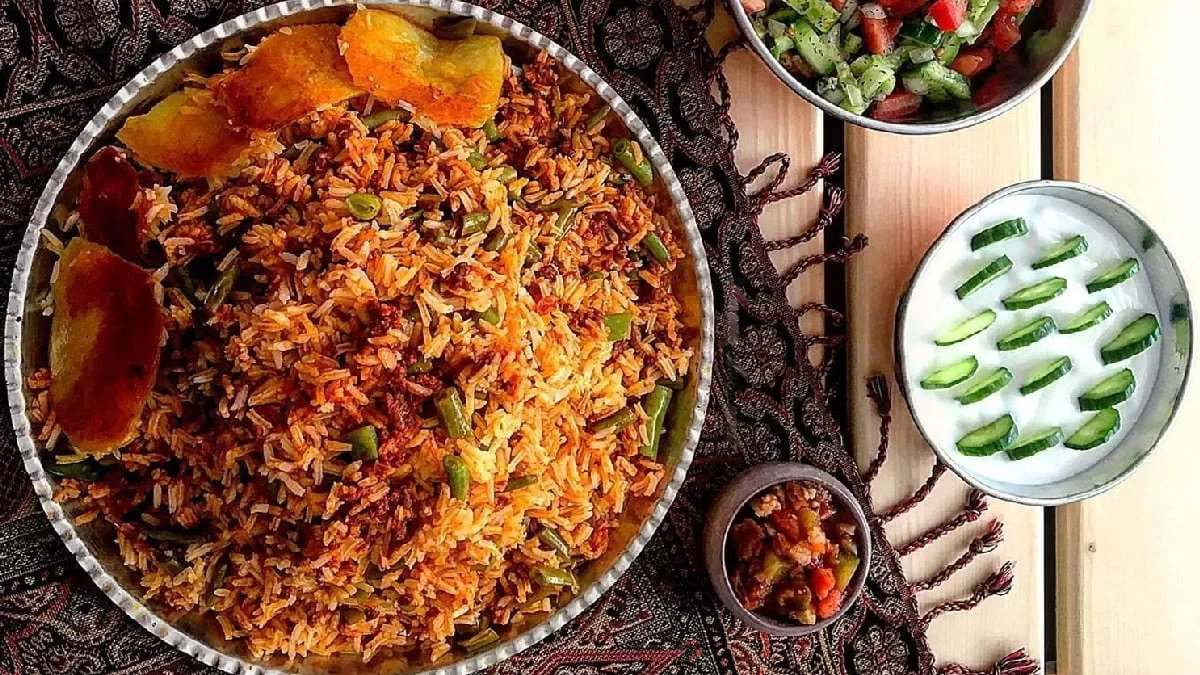 کالری لوبیا پلو