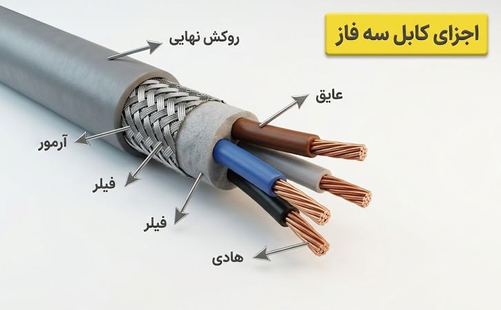 کابل برق سه فاز