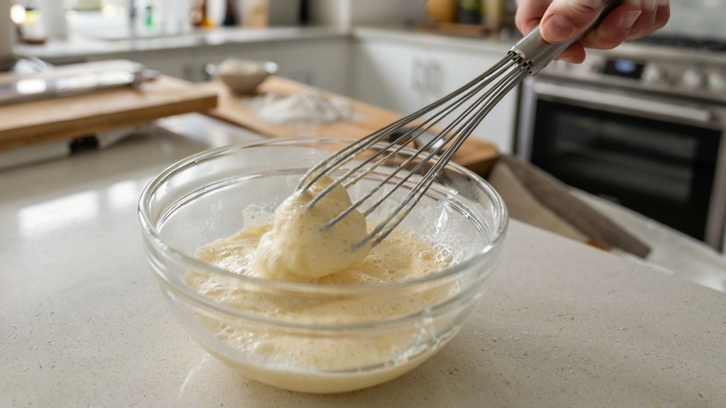 طرز تهیه کیک پف دار ۱ تخم مرغی با ماست بدون نیاز به فر