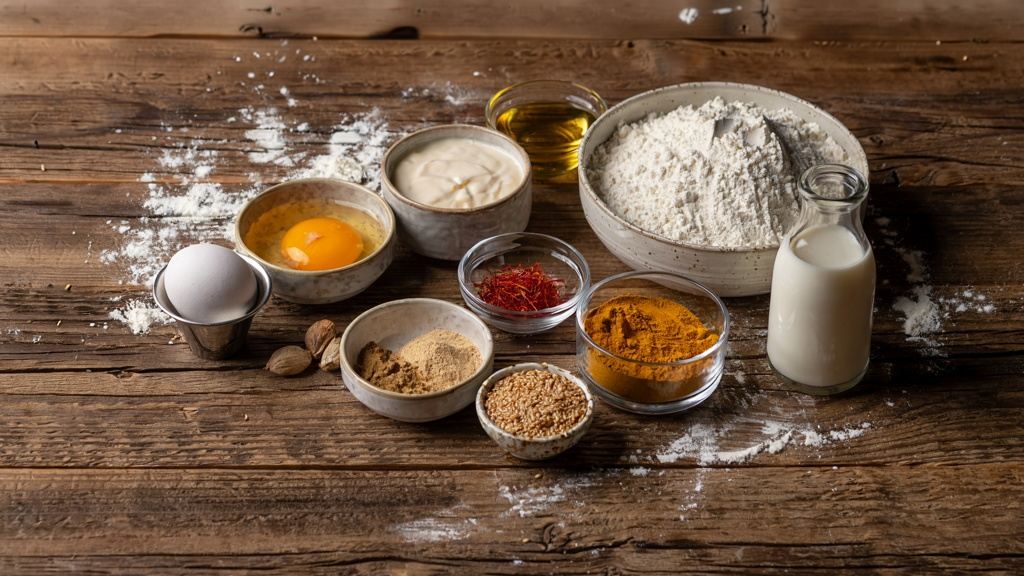 طرز تهیه نان کره ای تبریز با مغزی زعفرانی و رویه کنجدی