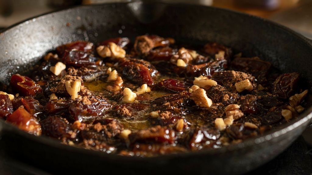طرز تهیه نان خرمایی خانگی با گردو و هل مخصوص صبحانه و عصرانه