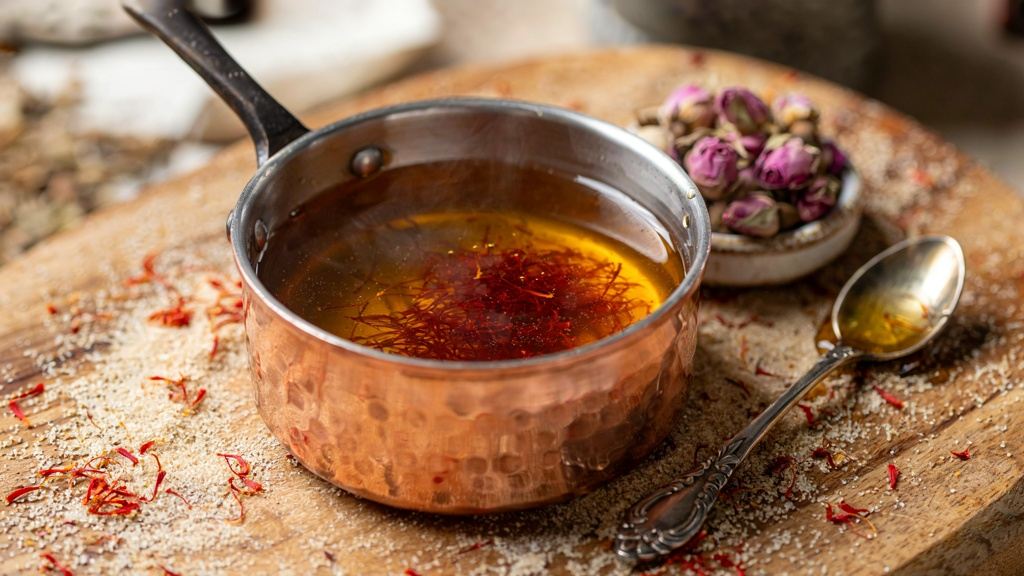 طرز تهیه خاگینه تبریزی خوشمزه و مجلسی با شربت زعفران