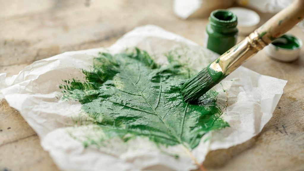 آموزش ساخت گل و گیاه تزئینی با برگ طبیعی و دستمال کاغذی