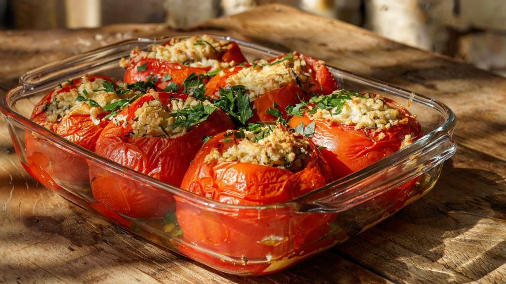 طرز تهیه یمستا: دلمه گوجه فرنگی یونانی خوشمزه ساده و سریع