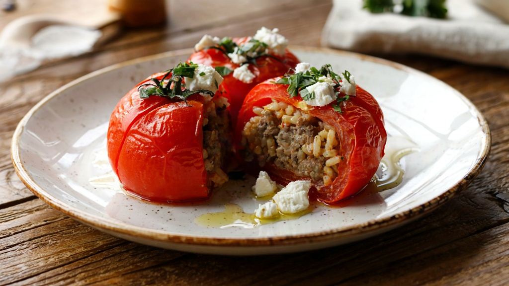 طرز تهیه یمستا: دلمه گوجه فرنگی یونانی خوشمزه ساده و سریع