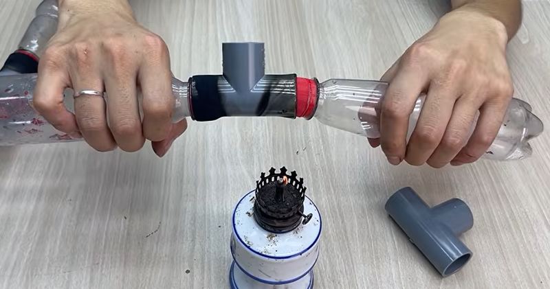 نحوه ساخت آبپاش چرخشی ۳۶۰ درجه با بطری پلاستیکی برای باغ