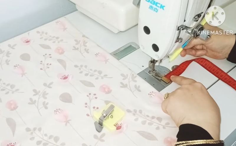 دوخت روبالشتی با لبه دوزی چین دار برای افراد مبتدی