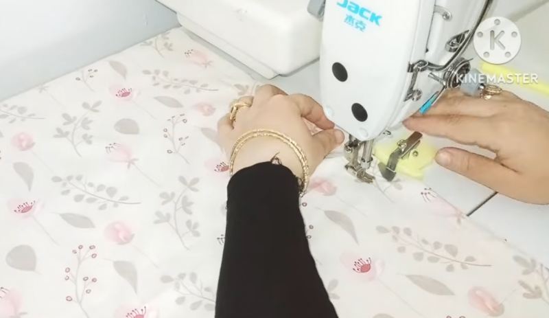 دوخت روبالشتی با لبه دوزی چین دار برای افراد مبتدی