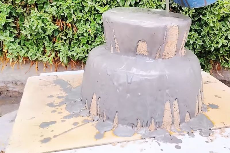 ایده سنگ و سیمان : آموزش ساخت گلدان با سنگ رودخانه ای و سیمان