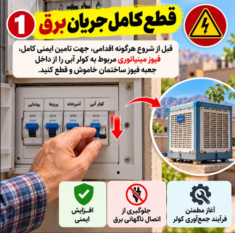 روش اصولی سرویس و جمع کردن کولر آبی در فصل سرما