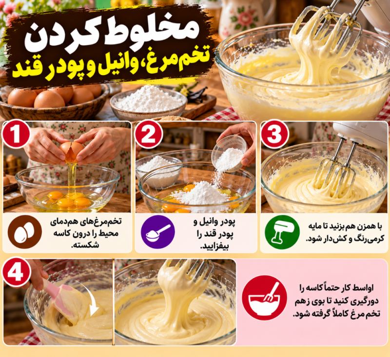 طرز تهیه کلوچه سنتی مغزدار بدون نیاز به فر با بافت اسفنجی