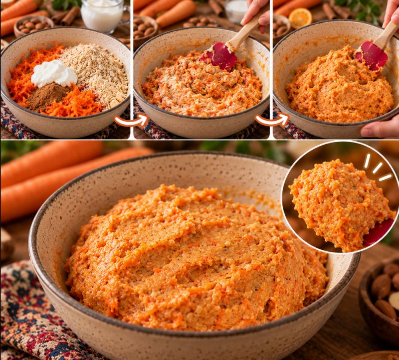 طرز تهیه شیرینی فوری با شیر و هویج در ۵ دقیقه بدون فر و بدون تخم مرغ