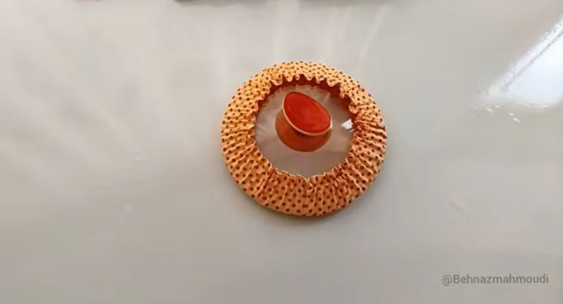 آموزش دوخت دمکنی رینگی با یک تکه پارچه بدون نیاز به الگو
