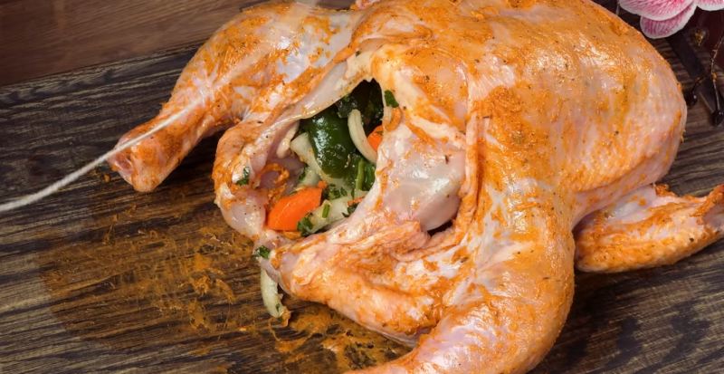 طرز تهیه مرغ درسته مجلسی و آبدار در ۱۰ دقیقه