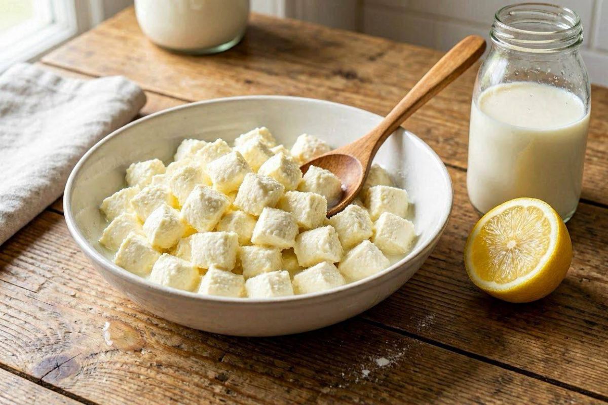 طرز تهیه پنیر خانگی با ۲ ماده (در کمترین زمان، پنیری تازه و بدون مواد نگهدارنده)