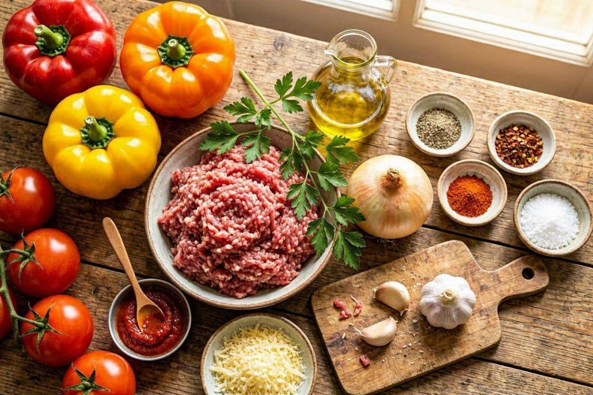 طرز تهیه یک غذای خوشمزه و جدید با فلفل دلمه ای !