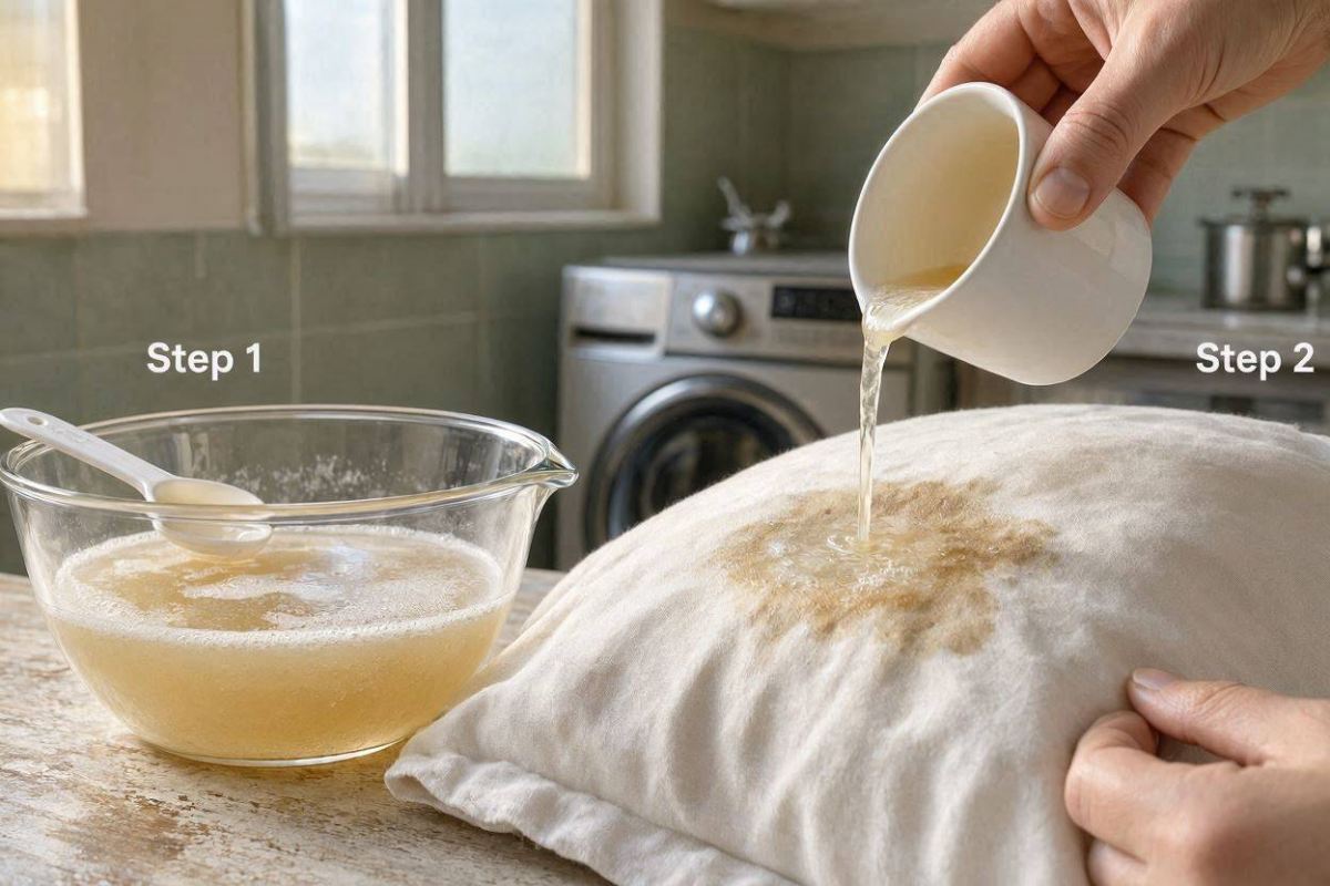 چگونه به راحتی لکه های بالش را از بین ببریم؟ | روشی ساده و سریع