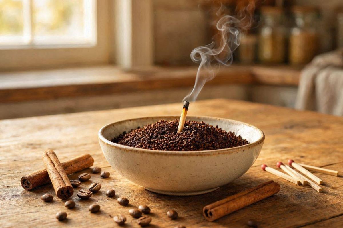 ترفند شگفت انگیز تفاله قهوه و کبریت برای دفع پشه؛ بدون مواد شیمیایی