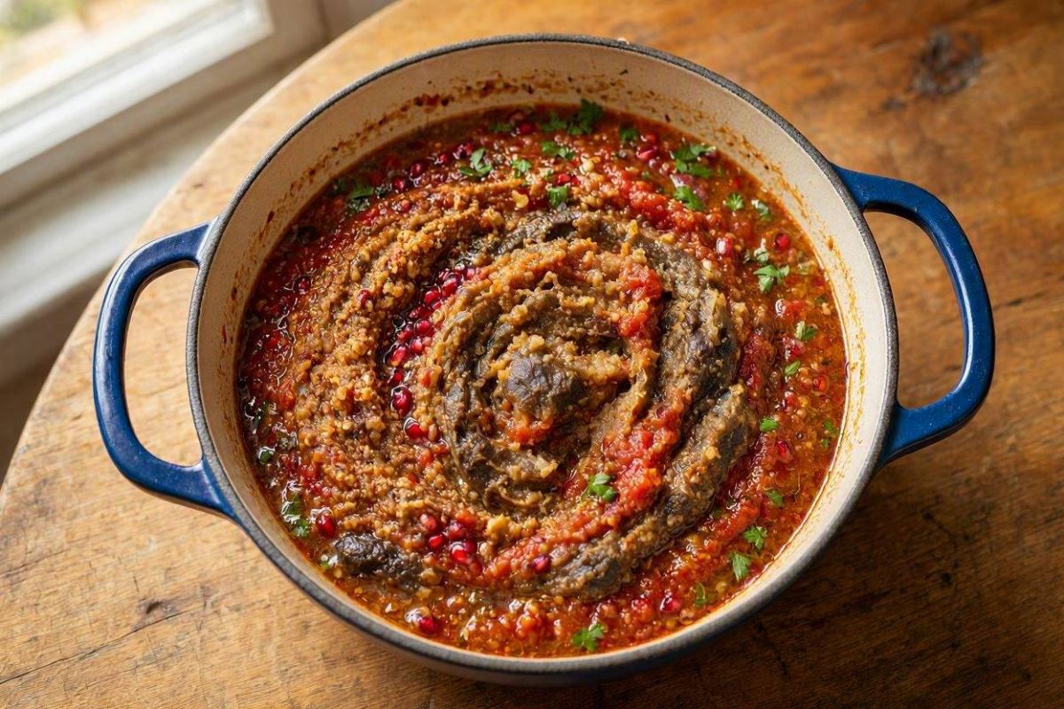 طرز تهیه خورشت شش انداز گیلانی جایگزین فسنجون / بدون گوشت و مرغ