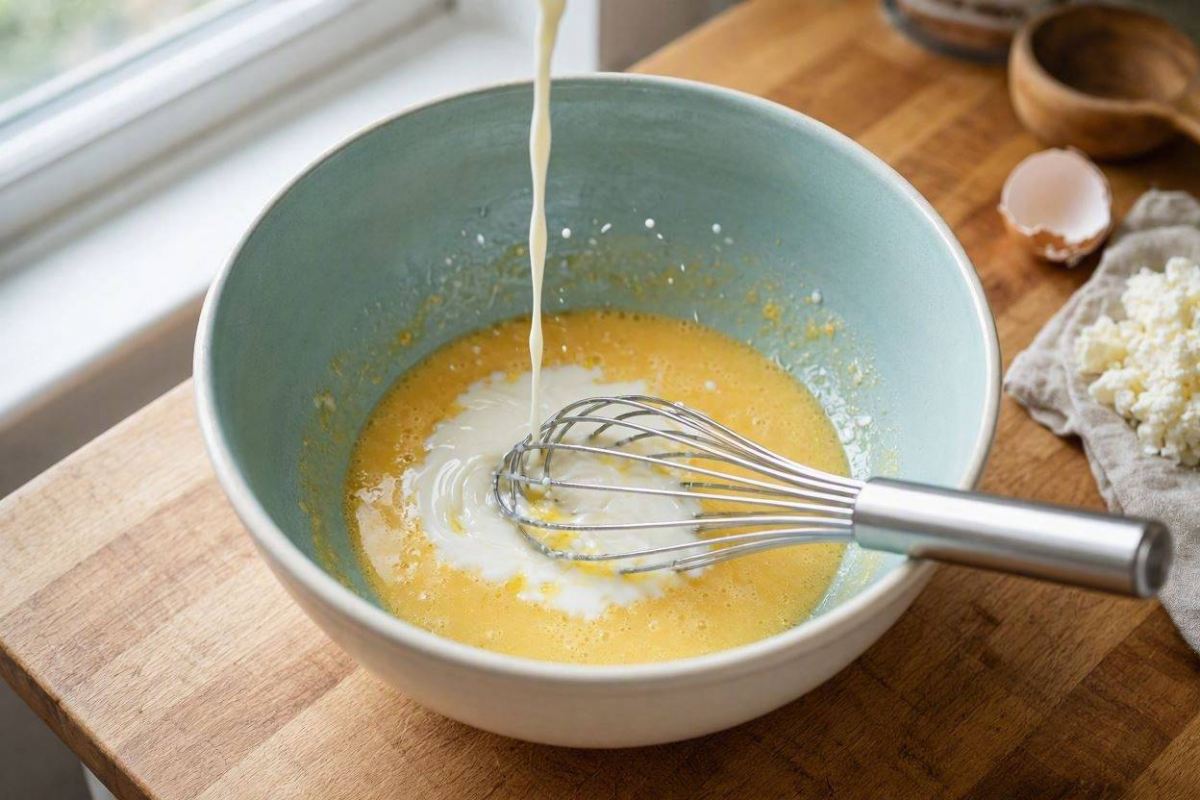 طرزتهیه یک صبحانه یا عصرانه سریع و مقوی با شیر و تخم مرغ