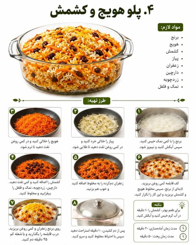 طرز تهیه ۶ مدل پلوی خوشمزه، رنگارنگ و بدون گوشت