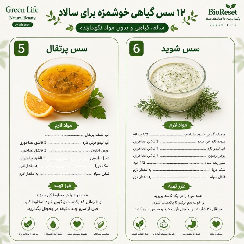 طرز تهیه ۱۲ مدل سس گیاهی خوشمزه برای سالاد