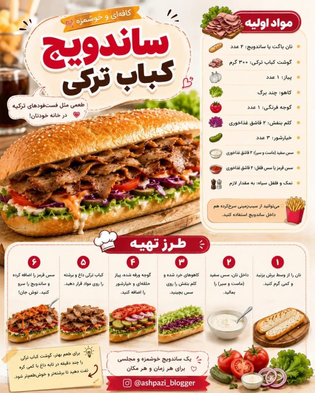 طرز تهیه ۱۰ ساندویچ محبوب ایرانی به همراه چاشنی های مخصوص هر مدل