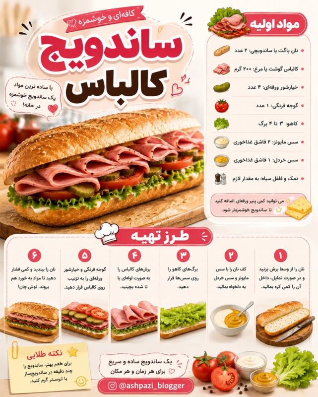 طرز تهیه ۱۰ ساندویچ محبوب ایرانی به همراه چاشنی های مخصوص هر مدل