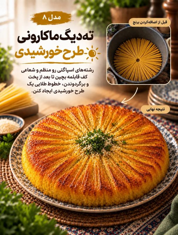 ۱۰ مدل دیزاین متفاوت ته دیگ؛ از گل سیب زمینی تا نان لواش!
