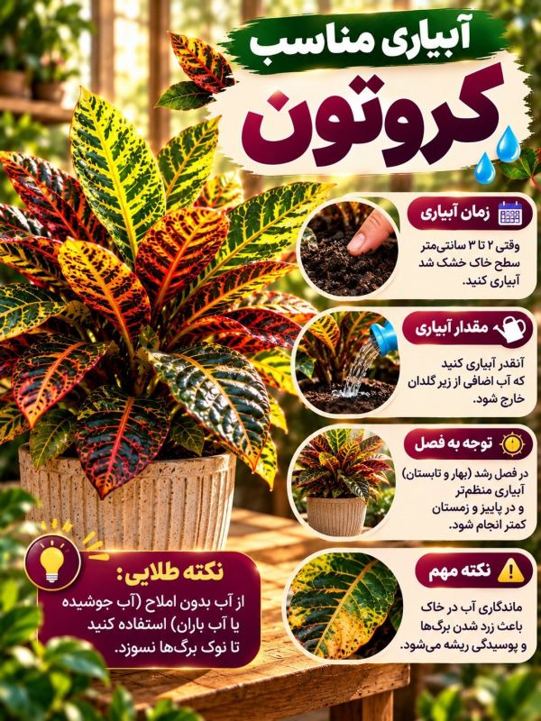 همه چیز درباره نگهداری کروتون؛ زیباترین گیاه برگ رنگی