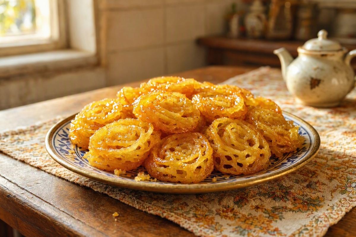 طرز تهیه زولبیا خانگی با نشاسته ذرت؛ خوشمزه و ساده