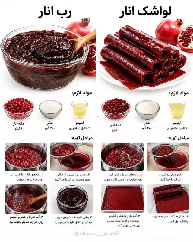 ۴ دستور ساده و خوشمزه با انار / تا فصلشه درستشون کن
