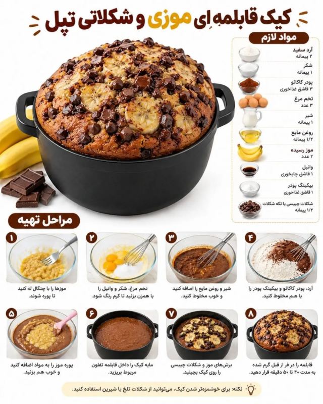 طرز تهیه ۵ مدل کیک پف دار قابلمه ای: فوری ، آسان و خوشمزه