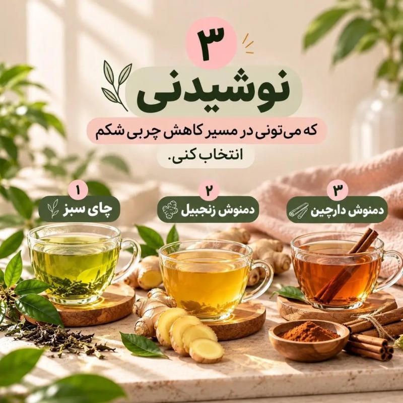 ۳ مدل نوشیدنی که چربی شکمی رو آب میکنه