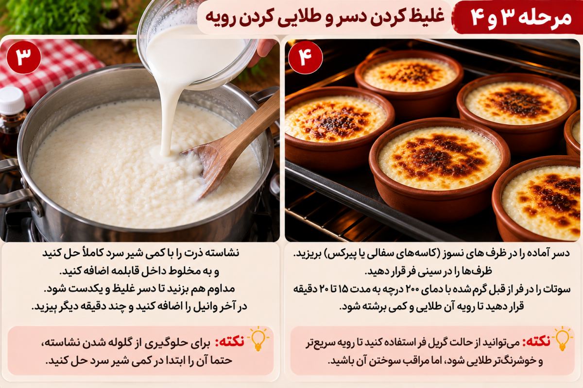 طرز تهیه سوتلاچ ترکیه ای یک دسر خوشمزه و لطیف با برنج