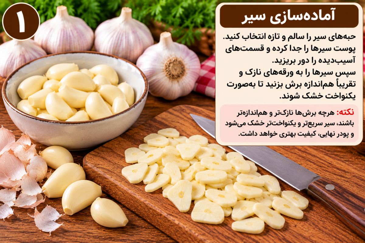 طرز تهیه پودر سیر خانگی؛ سفید، خوش بو و بدون مواد افزودنی