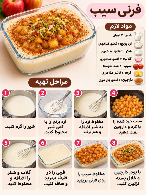 طرز تهیه ۳ دسر خوشمزه با سیب؛ ساده و مناسب پذیرایی