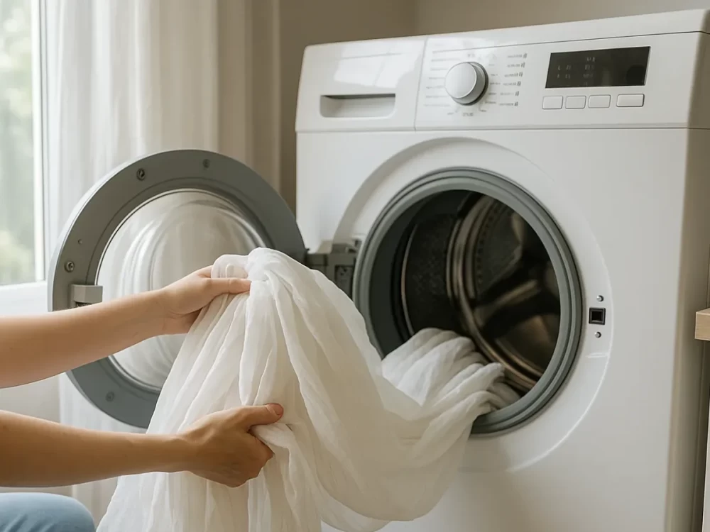 زمان شستشو پرده چرک مرده