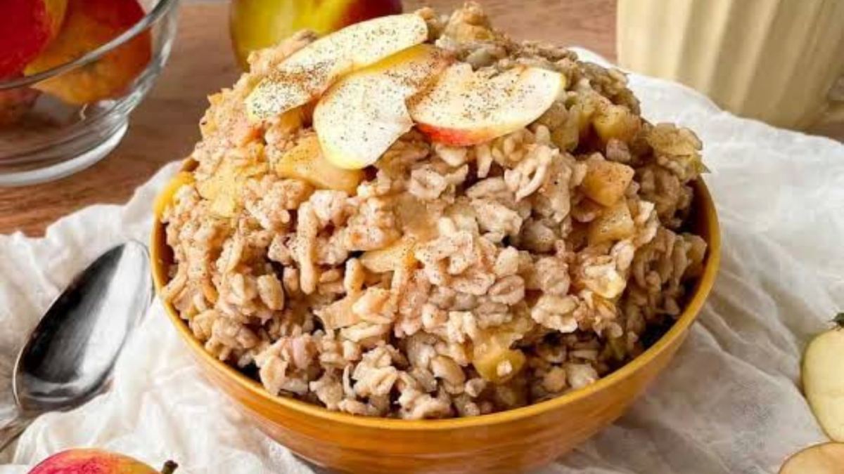دسر سیب و جو پرک