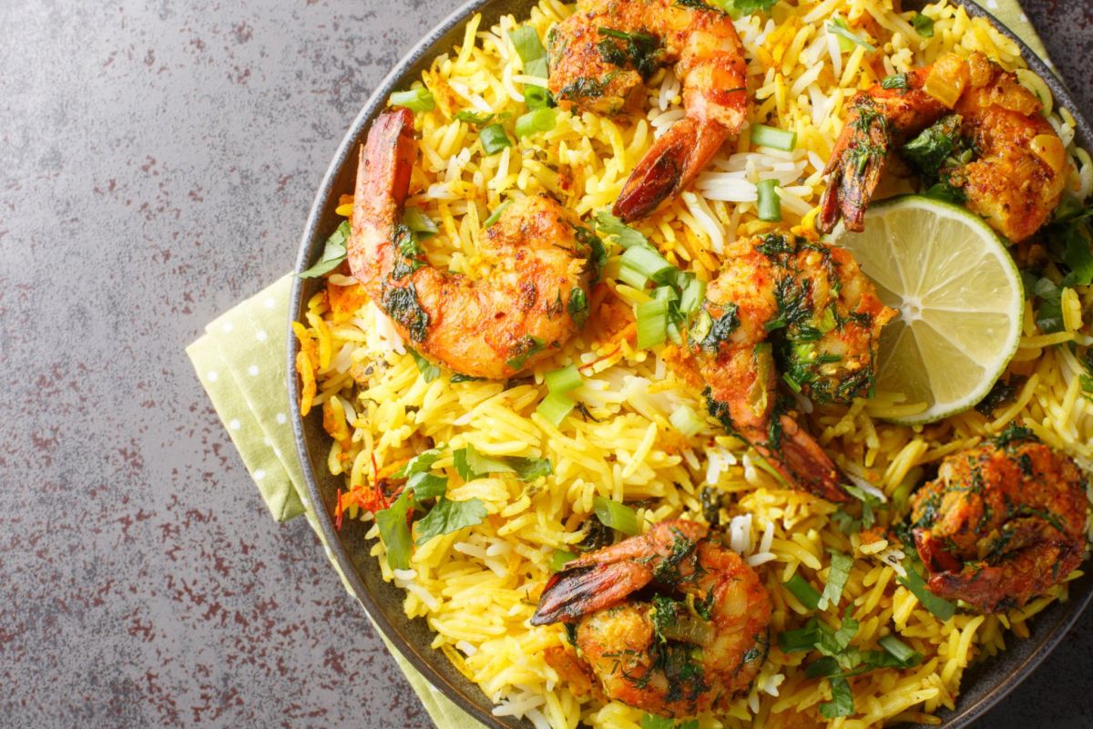 طرز تهیه پلو میگو