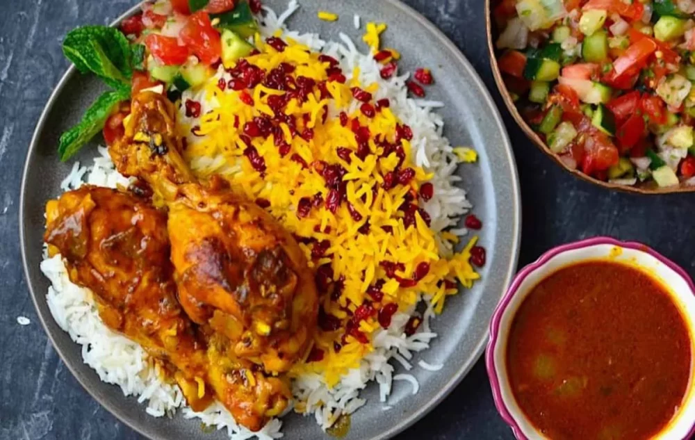 کالری زرشک پلو با مرغ