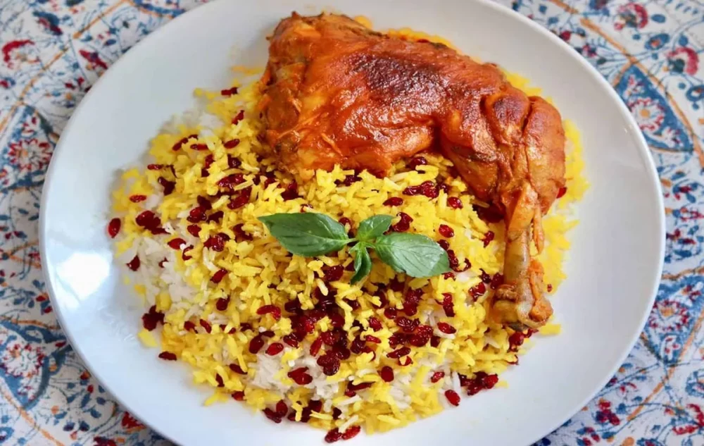 کالری زرشک پلو با مرغ