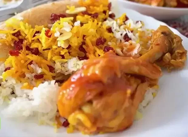 کالری زرشک پلو با مرغ
