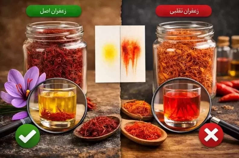 راه های تشخیص زعفران اصل از تقلبی