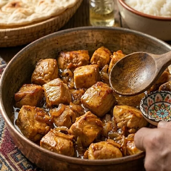 طرز تهیه قاورمه با مرغ کردی