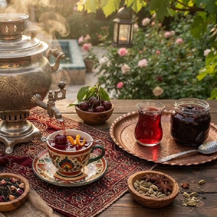 طرز تهیه چای آلبالو