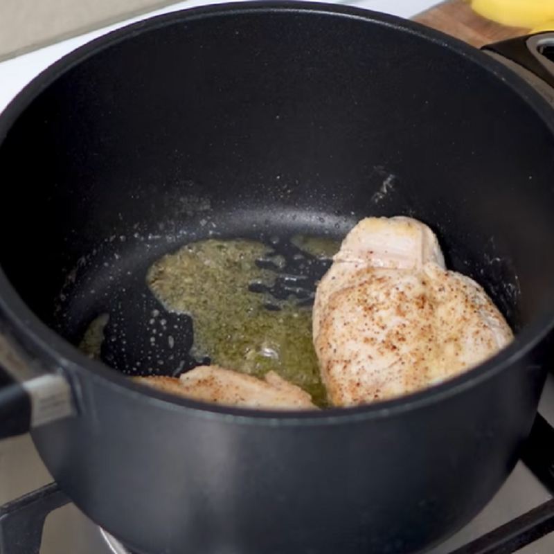 طلایی کردن سینه مرغ