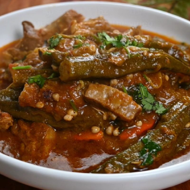 طرز تهیه خورش بامیه با گوشت گوسفندی
