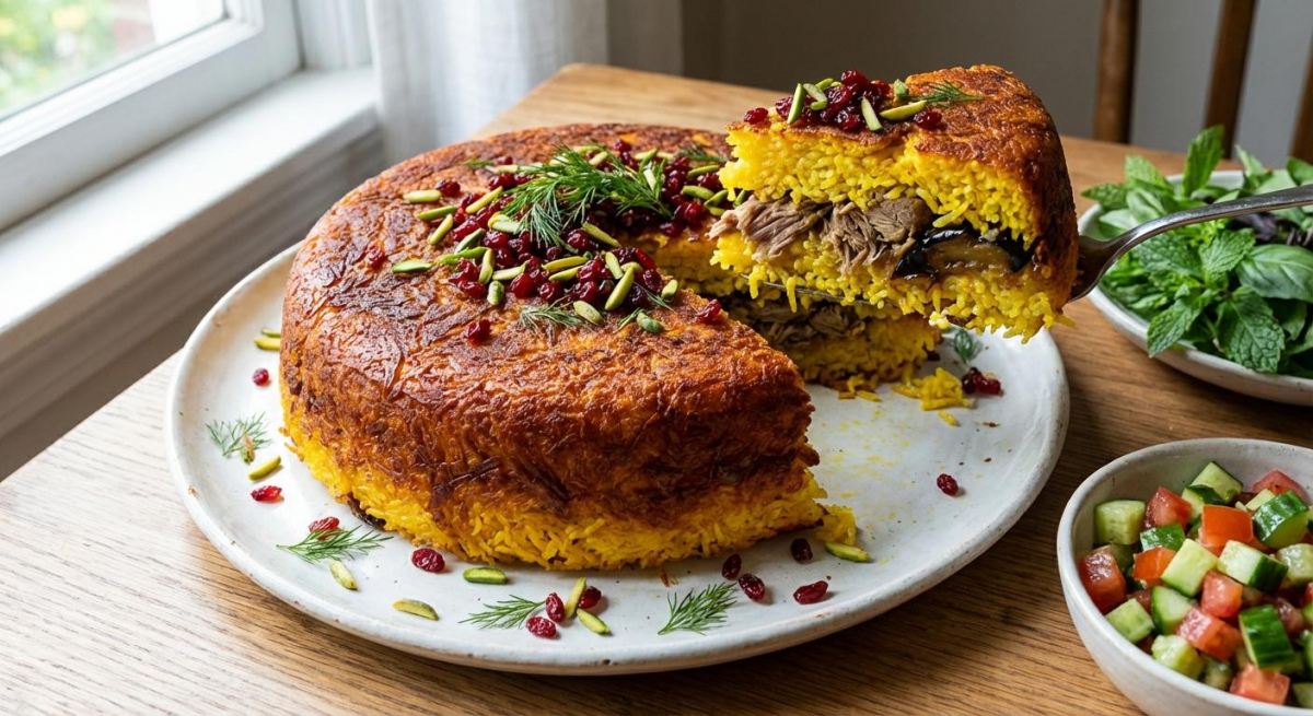 ته چین غوره بادمجان